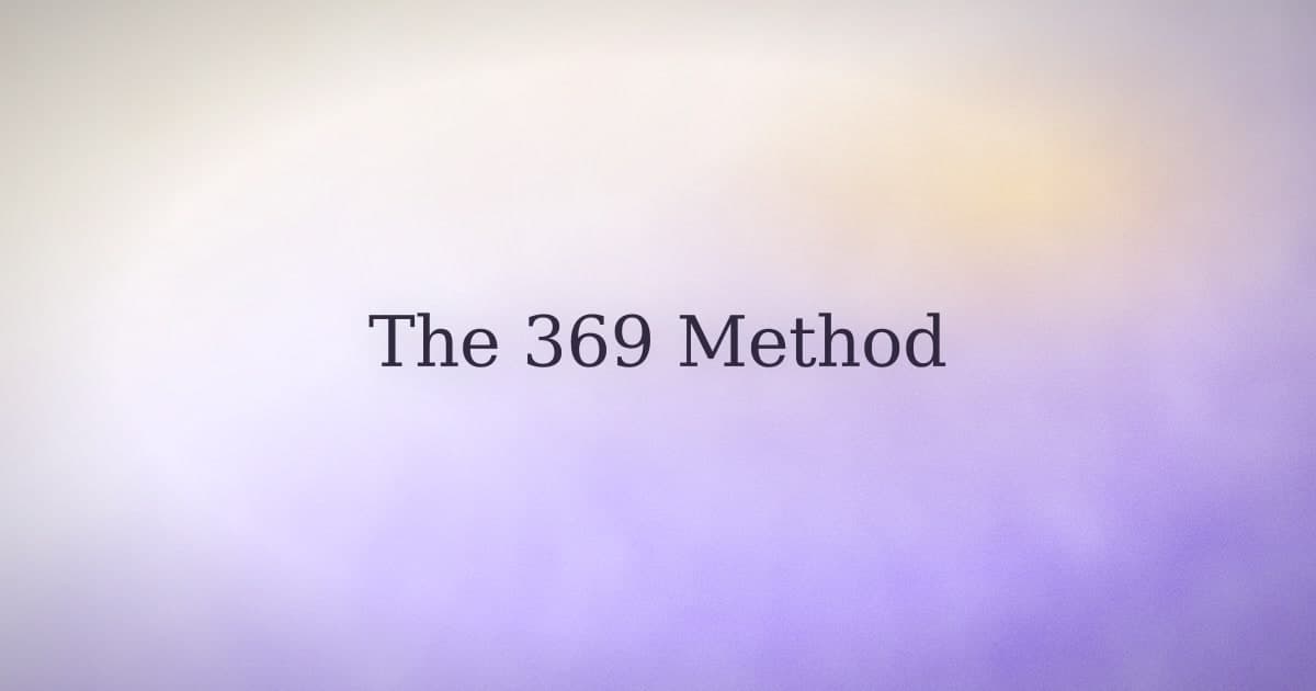 The 3-6-9 method: what's actually happening when it works