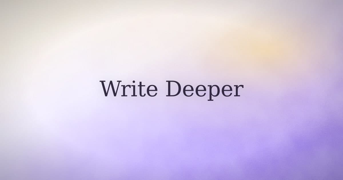 What actually makes a writing prompt deep.