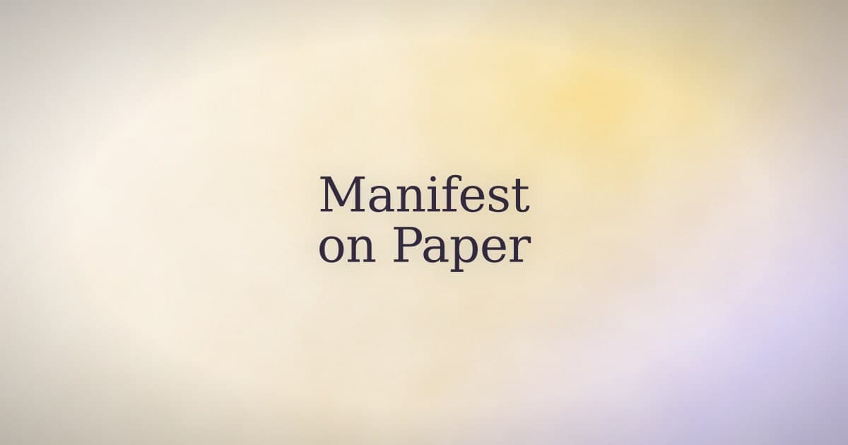 What manifesting on paper actually does to your brain