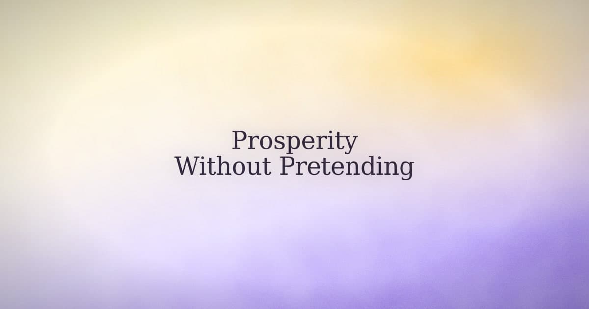 Prosperity Affirmations That Don't Ask You to Lie