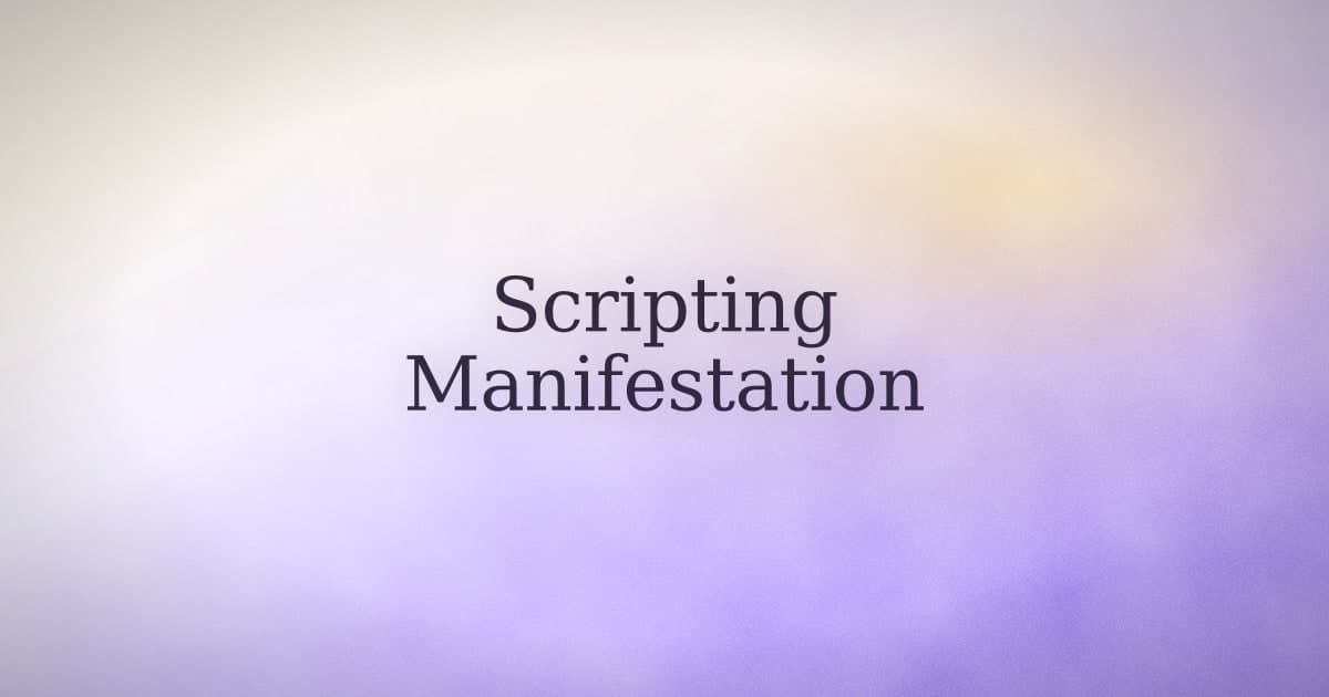 Scripting manifestation: a practical guide for the skeptical writer