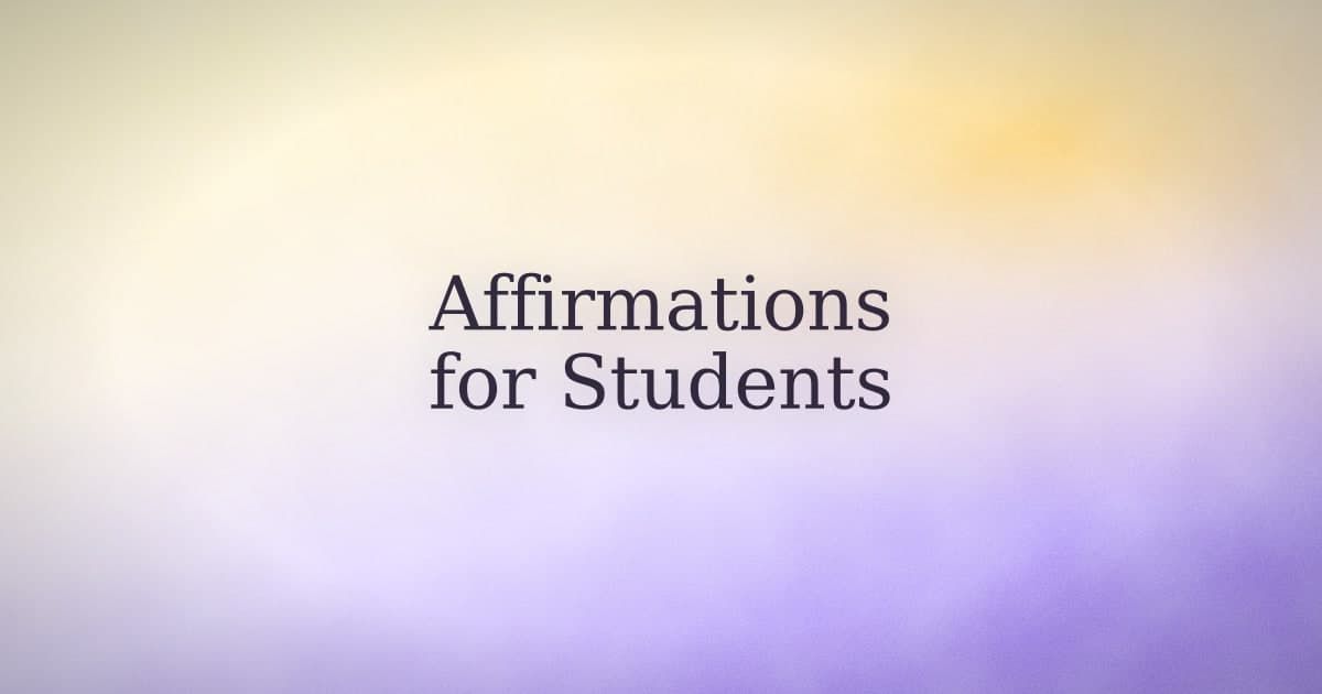Student Affirmations That Don't Feel Like a Performance