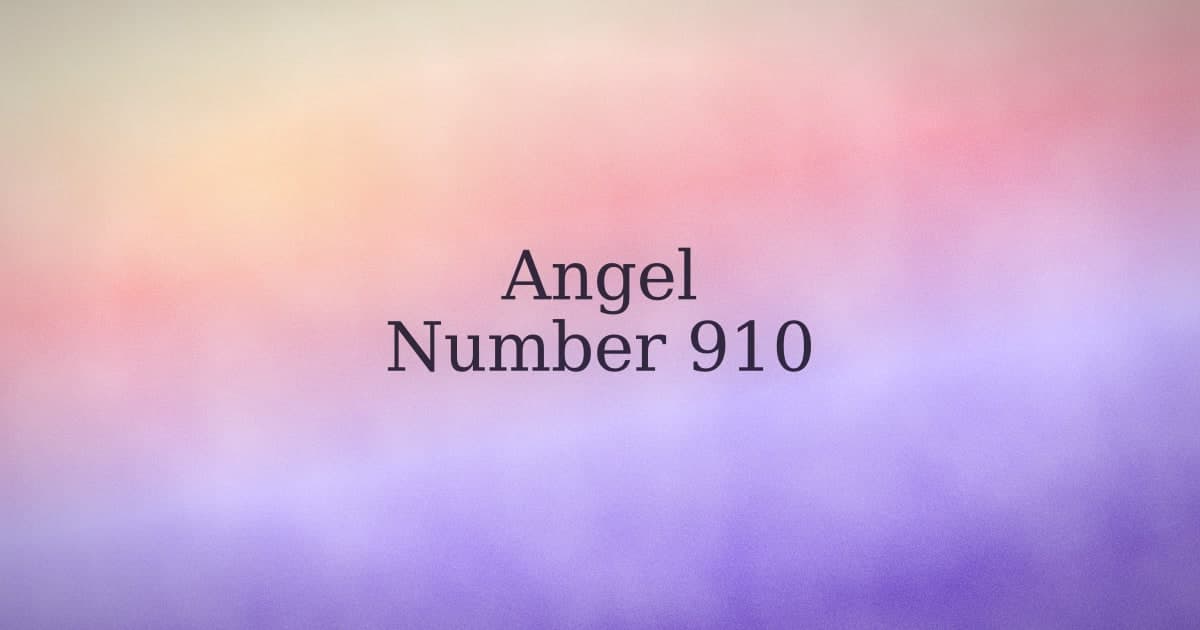 Angel Number 910: What It Means (and the Threshold You're Standing At)