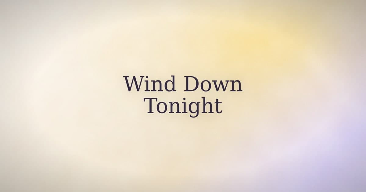 Evening Meditation: A Simple Practice for Winding Down